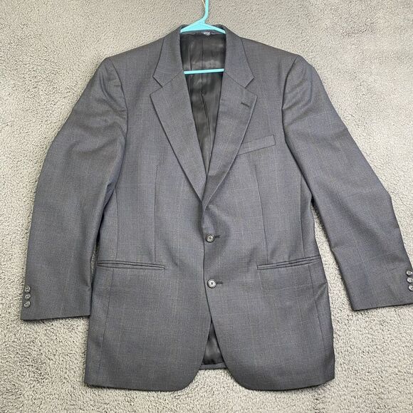 Vintage Burberrys Blazer Mens SEE Wool Glen Plaid Check Sport Coat Jacket 90s - Picture 1 of 12